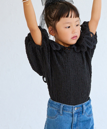 IENA ENFANT | シャーリングパフスリーブカットソー kids(Tシャツ/カットソー)