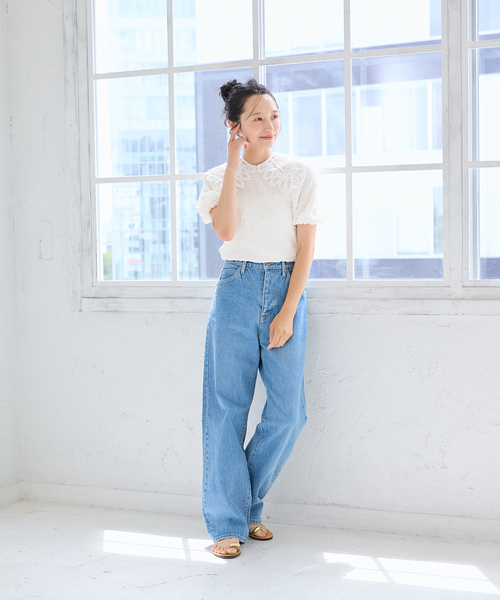 IENA ENFANT（イエナアンファン）の「シャーリングパフスリーブカットソー kids（Tシャツ/カットソー・キッズ・レッド/ホワイト/ブラック・SMALL/MEDIUM/X-LARGE/LARGE）」の6枚目の写真