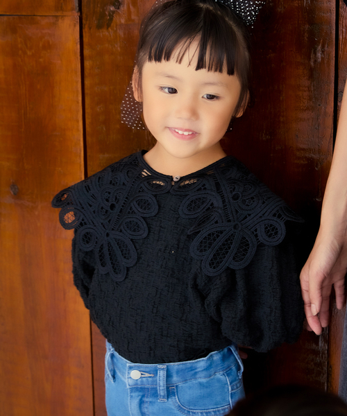 IENA ENFANT（イエナアンファン）の「シャーリングパフスリーブカットソー kids（Tシャツ/カットソー・キッズ・レッド/ホワイト/ブラック・SMALL/MEDIUM/X-LARGE/LARGE）」の13枚目の写真