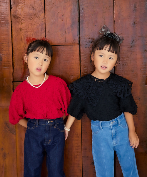 IENA ENFANT（イエナアンファン）の「シャーリングパフスリーブカットソー kids（Tシャツ/カットソー・キッズ・レッド/ホワイト/ブラック・SMALL/MEDIUM/X-LARGE/LARGE）」の14枚目の写真