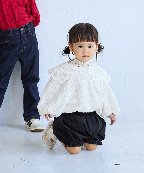 IENA ENFANT（イエナアンファン）の「シャーリングパフスリーブカットソー kids（Tシャツ/カットソー・キッズ・レッド/ホワイト/ブラック・SMALL/MEDIUM/X-LARGE/LARGE）」の17枚目の写真