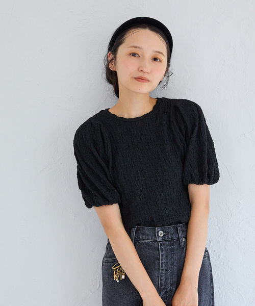 IENA ENFANT（イエナアンファン）の「シャーリングパフスリーブカットソー kids（Tシャツ/カットソー・キッズ・レッド/ホワイト/ブラック・SMALL/MEDIUM/X-LARGE/LARGE）」の20枚目の写真