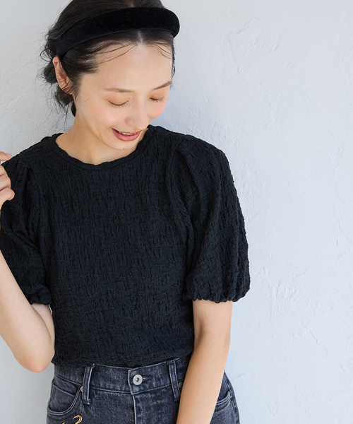 IENA ENFANT（イエナアンファン）の「シャーリングパフスリーブカットソー kids（Tシャツ/カットソー・キッズ・レッド/ホワイト/ブラック・SMALL/MEDIUM/X-LARGE/LARGE）」の21枚目の写真