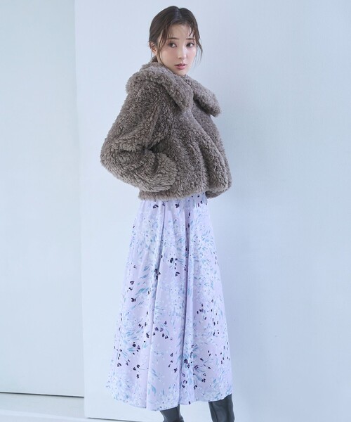 TOCCA(トッカ)の「FUZZY LOP LIKE ファーコート(ムートンコート・レディース・ブラウン系/ピンク系・0/4)」の3枚目の写真