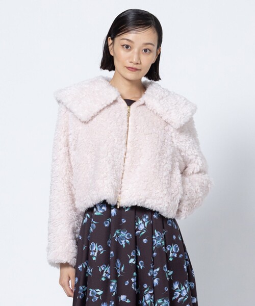 TOCCA(トッカ)の「FUZZY LOP LIKE ファーコート(ムートンコート・レディース・ブラウン系/ピンク系・0/4)」の9枚目の写真