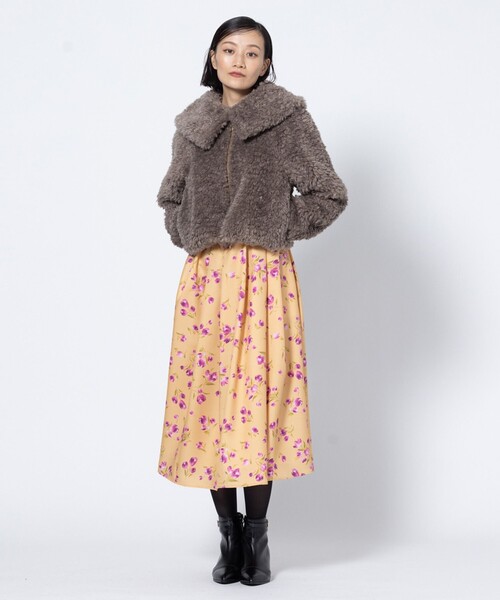 TOCCA(トッカ)の「FUZZY LOP LIKE ファーコート(ムートンコート・レディース・ブラウン系/ピンク系・0/4)」の13枚目の写真