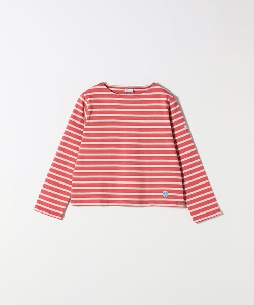 ORCIVAL(オーシバル)の「ORCIVAL:〈手洗い可能〉クルーネック ボーダー ロングスリーブ プルオーバー(Tシャツ/カットソー・レディース・ブルー/ピンク/グリーン・ONE SIZE)」の1枚目の写真