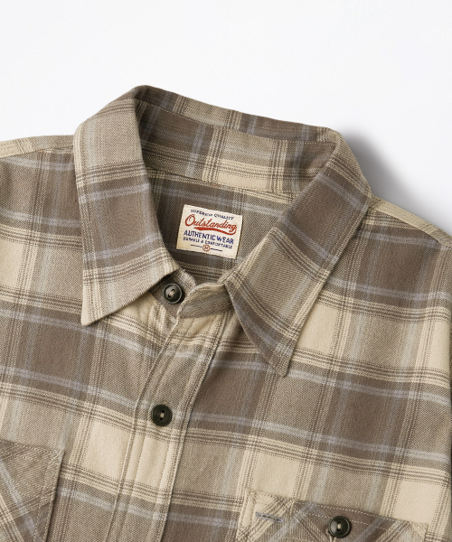 OUTSTANDING(アウトスタンディング)の「VINTAGE CHECK WORK SHIRT_BEIGE CHECK(シャツ/ブラウス・メンズ・その他・SMALL/MEDIUM/LARGE)」の3枚目の写真