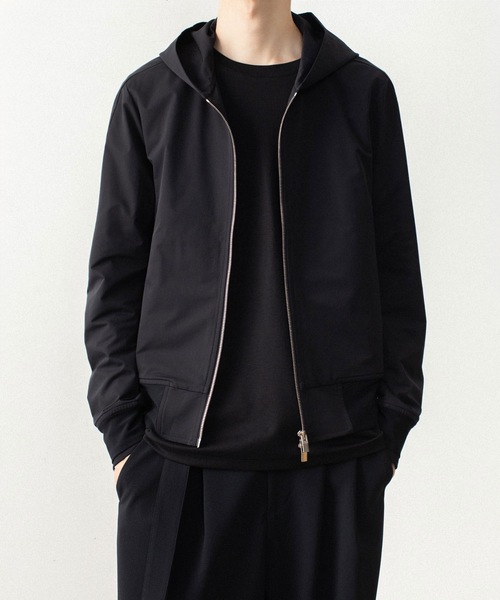 ATTACHMENT(アタッチメント)の「【LIMITED】ソロテックス ライトダブルクロス ジップアップ フーディー / SOLOTEX LIGHT DOUBLE CLOTH ZIP-UP HOODIE(パーカー・メンズ・ダークグレー/ブラック・1/2/3/4)」の1枚目の写真