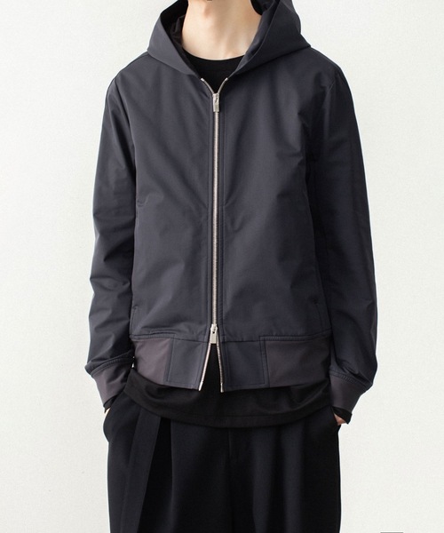 ATTACHMENT(アタッチメント)の「【LIMITED】ソロテックス ライトダブルクロス ジップアップ フーディー / SOLOTEX LIGHT DOUBLE CLOTH ZIP-UP HOODIE(パーカー・メンズ・ダークグレー/ブラック・1/2/3/4)」の5枚目の写真