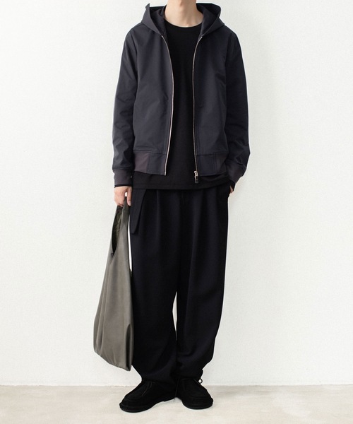 ATTACHMENT(アタッチメント)の「【LIMITED】ソロテックス ライトダブルクロス ジップアップ フーディー / SOLOTEX LIGHT DOUBLE CLOTH ZIP-UP HOODIE(パーカー・メンズ・ダークグレー/ブラック・1/2/3/4)」の16枚目の写真