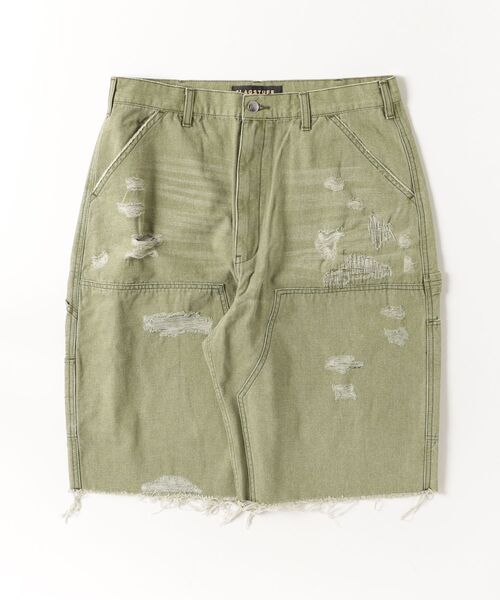 F-LAGSTUF-F(フラグスタフ)の「24SS-FS-03 BORO DUCK SHORTS(その他パンツ・メンズ・グリーン/Black・X-LARGE/LARGE/MEDIUM)」の1枚目の写真