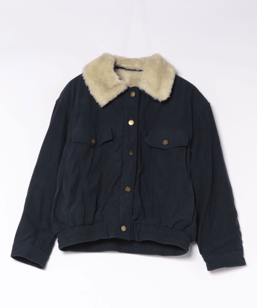 AsRiRe（アスリレイ）の「26aw フェイクファーブルゾン（ブルゾン・レディース・ネイビー/ブラウン/ホワイト・M）」の9枚目の写真