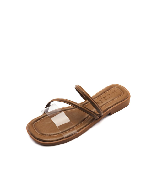 SPUR(シュプール)の「グロッシーフラットサンダル2cm -US9030 (3カラー)(サンダル・レディース・ブラック/アイボリー/キャメル・22.5cm/23cm/23.5cm/24cm/24.5cm/25cm)」の3枚目の写真