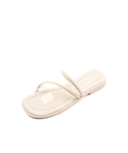 SPUR(シュプール)の「グロッシーフラットサンダル2cm -US9030 (3カラー)(サンダル・レディース・ブラック/アイボリー/キャメル・22.5cm/23cm/23.5cm/24cm/24.5cm/25cm)」の2枚目の写真