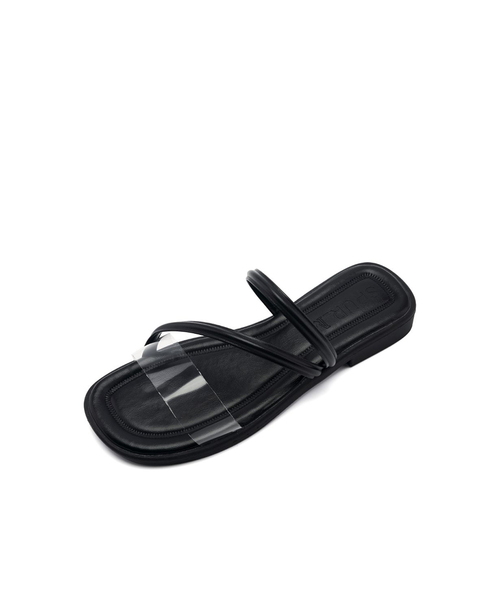 SPUR(シュプール)の「グロッシーフラットサンダル2cm -US9030 (3カラー)(サンダル・レディース・ブラック/アイボリー/キャメル・22.5cm/23cm/23.5cm/24cm/24.5cm/25cm)」の1枚目の写真