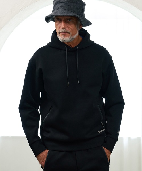 Maison code 13（メゾンコードサーティーン）の「mpa4197- Zip Pocket Double Knit Hoodie パーカー(M26W-01)（パーカー・メンズ・モカ/ブラック・S/M/L）」の4枚目の写真