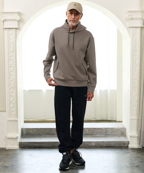 Maison code 13（メゾンコードサーティーン）の「mpa4197- Zip Pocket Double Knit Hoodie パーカー(M26W-01)（パーカー・メンズ・モカ/ブラック・S/M/L）」の9枚目の写真