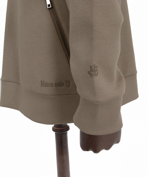 Maison code 13（メゾンコードサーティーン）の「mpa4197- Zip Pocket Double Knit Hoodie パーカー(M26W-01)（パーカー・メンズ・モカ/ブラック・S/M/L）」の13枚目の写真