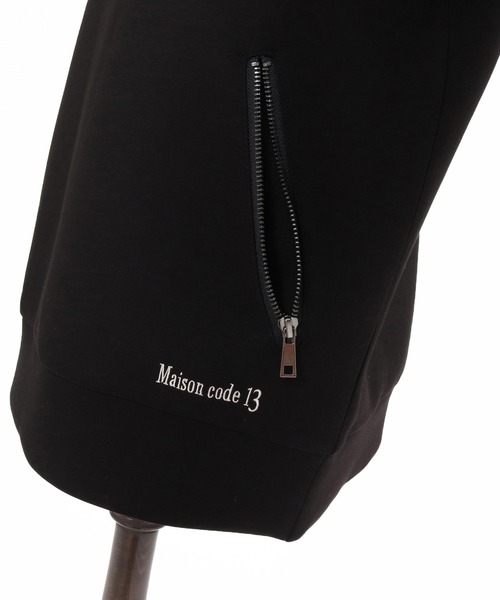 Maison code 13（メゾンコードサーティーン）の「mpa4197- Zip Pocket Double Knit Hoodie パーカー(M26W-01)（パーカー・メンズ・モカ/ブラック・S/M/L）」の19枚目の写真