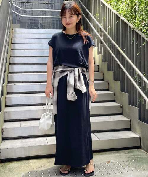 SLOBE IENA(スローブイエナ)の「《WEB限定カラーあり/追加2》ビエラチェックルーズシャツ(シャツ/ブラウス・レディース・ブラック/ネイビー/ブラウン・FREE)」の7枚目の写真