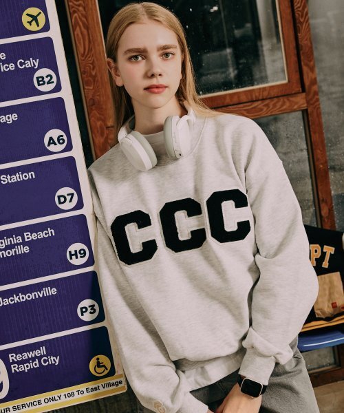 CONCEPTCOLLEGE（コンセプトカレッジ）の「CCC ブラックパッチエッシュグレースウェットシャツ [成人男女共用]（スウェット・レディース・その他・LARGE/MEDIUM）」の4枚目の写真