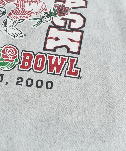 VINTAGE(ヴィンテージ)の「【USED】Y2K SANTEE HVYWT "WISCONSIN ROSE BOWL" リバースタイプ スウェット USA製(スウェット・メンズ・グレー・LARGE)」の3枚目の写真