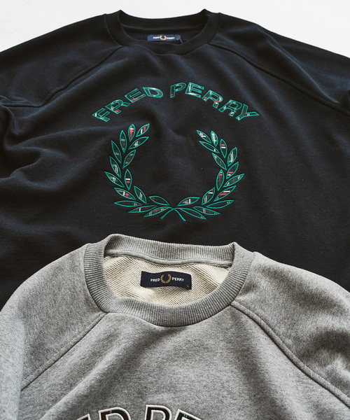 417 EDIFICE（フォーワンセブンエディフィス）の「FRED PERRY / フレッドペリー TARTAN APPLIQUE SWEATSHIRT（スウェット・メンズ・ネイビー/チャコールグレー・MEDIUM/LARGE）」の15枚目の写真