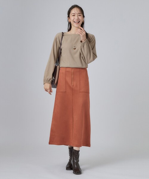 SHOO・LA・RUE(シューラルー)の「【洗濯機可/S-LL】ブラウス見え叶う。カット楊柳アソートトップス(Tシャツ/カットソー・レディース・ベビーピンク/ブラウン系/ブラック/ブラック系1・04/03/02/01)」の17枚目の写真