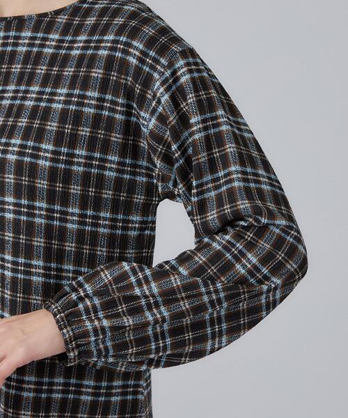 SHOO・LA・RUE(シューラルー)の「【洗濯機可/S-LL】ブラウス見え叶う。カット楊柳アソートトップス(Tシャツ/カットソー・レディース・ベビーピンク/ブラウン系/ブラック/ブラック系1・04/03/02/01)」の9枚目の写真