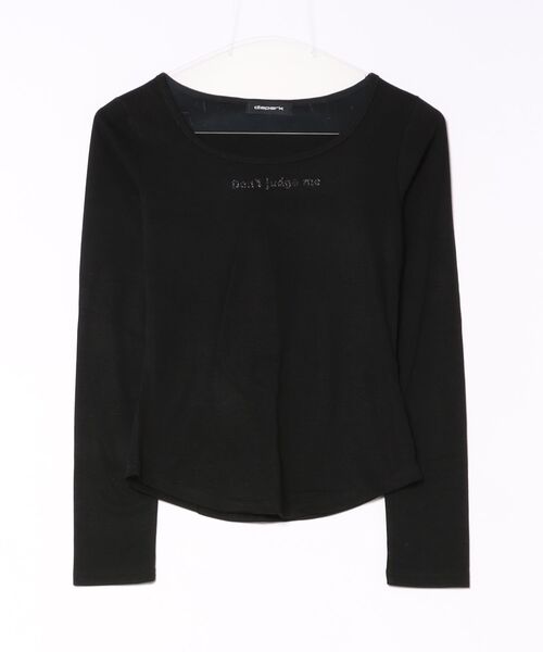 WEGO(ウィゴー)の「DISPARK/バックラメクロストップ(Tシャツ/カットソー・レディース・ホワイト/ブラック・FREE)」の2枚目の写真