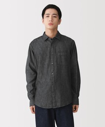 紳士 デニムシャツ 黒