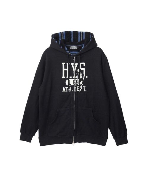 HYSTERIC GLAMOUR(ヒステリックグラマー)の「H.Y.S.ATHLETIC パーカー(パーカー・メンズ・ブラック/トップグレー・X-LARGE/LARGE/MEDIUM/SMALL)」の2枚目の写真