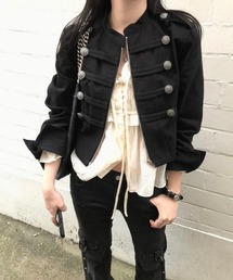ジップ付きスタンドカラージャケット