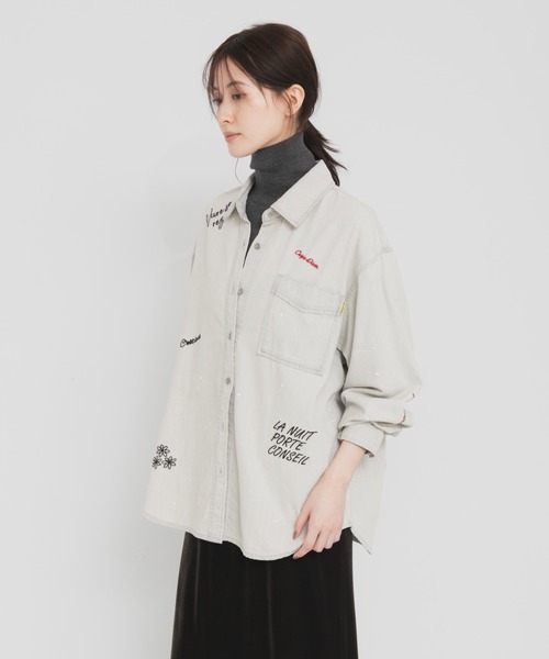 URBAN RESEARCH(アーバンリサーチ)の「WOOL SILK TURTLENECK KNIT(ニット/セーター・レディース・チャコールグレー/ライトブルー/オフホワイト・FREE)」の7枚目の写真