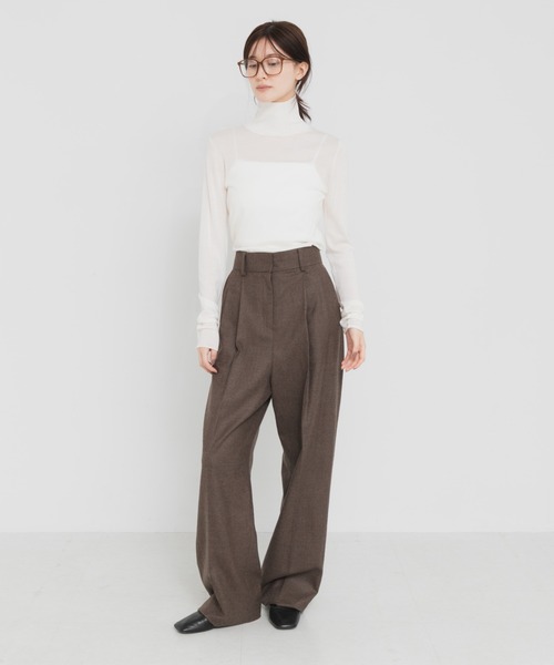 URBAN RESEARCH(アーバンリサーチ)の「WOOL SILK TURTLENECK KNIT(ニット/セーター・レディース・チャコールグレー/ライトブルー/オフホワイト・FREE)」の16枚目の写真