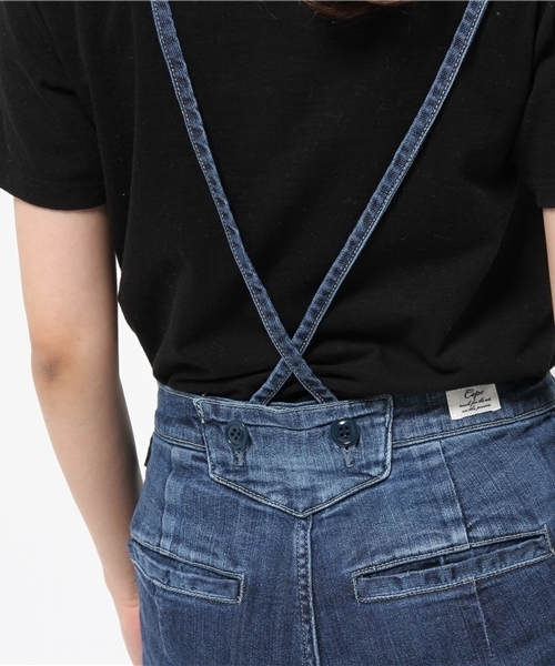 cepo（セポ）の「デニムワークサロペット（デニムパンツ・レディース・ライトブルー/インディゴブルー/カーキ・SMALL/MEDIUM）」の10枚目の写真