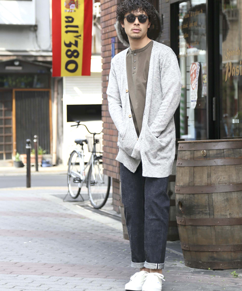 M2squared(エムツースクエアード)の「【M2SQUARED】綿麻ロングカーディガン(カーディガン/ボレロ・メンズ・グレー/ネイビー・LARGE/MEDIUM)」の15枚目の写真