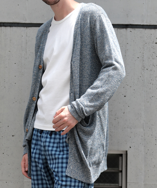 M2squared(エムツースクエアード)の「【M2SQUARED】綿麻ロングカーディガン(カーディガン/ボレロ・メンズ・グレー/ネイビー・LARGE/MEDIUM)」の17枚目の写真