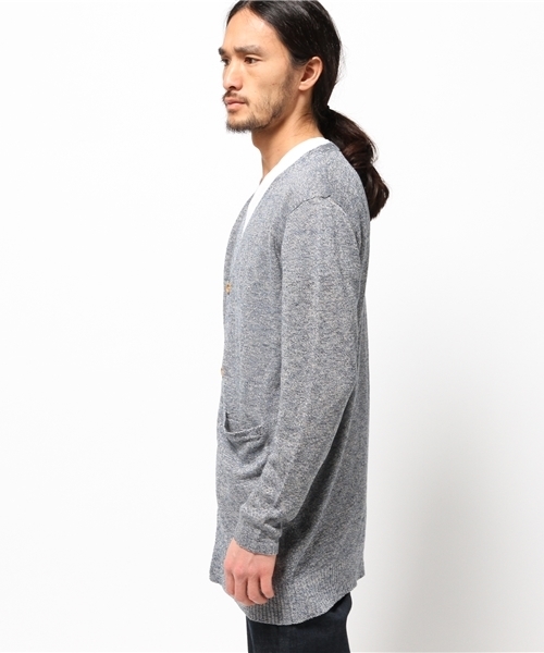 M2squared(エムツースクエアード)の「【M2SQUARED】綿麻ロングカーディガン(カーディガン/ボレロ・メンズ・グレー/ネイビー・LARGE/MEDIUM)」の16枚目の写真