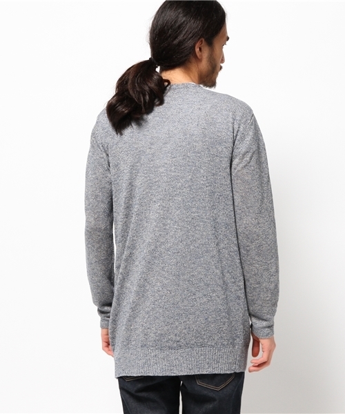 M2squared(エムツースクエアード)の「【M2SQUARED】綿麻ロングカーディガン(カーディガン/ボレロ・メンズ・グレー/ネイビー・LARGE/MEDIUM)」の3枚目の写真