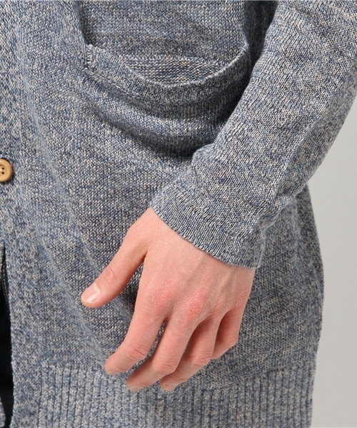 M2squared(エムツースクエアード)の「【M2SQUARED】綿麻ロングカーディガン(カーディガン/ボレロ・メンズ・グレー/ネイビー・LARGE/MEDIUM)」の5枚目の写真