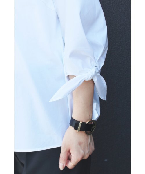 FIGARO Paris（フィガロパリ）の「肩開きVネックブラウス◆（シャツ/ブラウス・レディース・ブルー系その他/ホワイト/カーキ・38/36）」の12枚目の写真