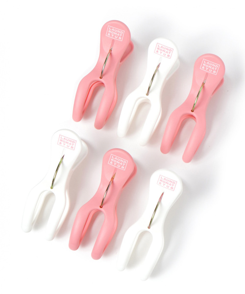 niko and...（ニコアンド）の「[LAUNDROMAT&TUB]6ピンチセットY（ランドリーグッズ・レディース・ホワイト/ピンク・0）」の2枚目の写真