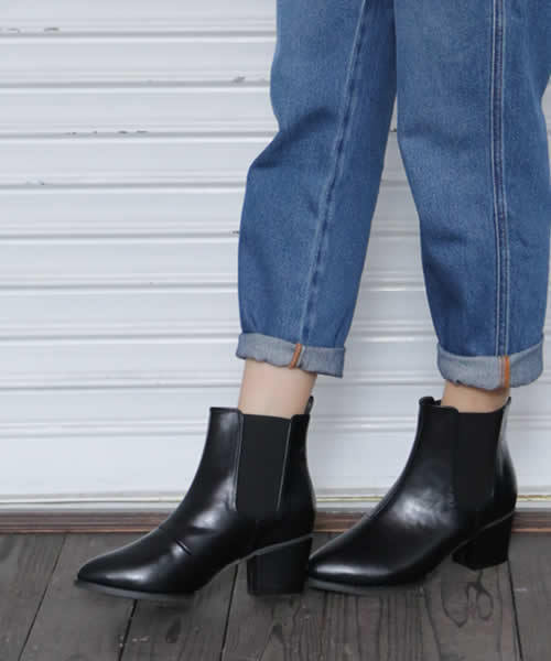 SESTO（セスト）の「チャンキーヒールのサイドゴアブーツ（ブーツ・レディース・ブラック系その他/ブラック/ブラウン系その他・3L/L/S/M/LL）」の17枚目の写真