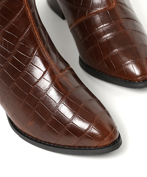 SESTO（セスト）の「チャンキーヒールのサイドゴアブーツ（ブーツ・レディース・ブラック系その他/ブラック/ブラウン系その他・3L/L/S/M/LL）」の7枚目の写真