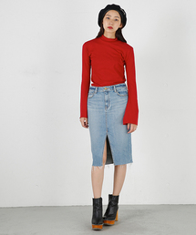 MOUSSY | FRONT SLIT SK(デニムスカート)