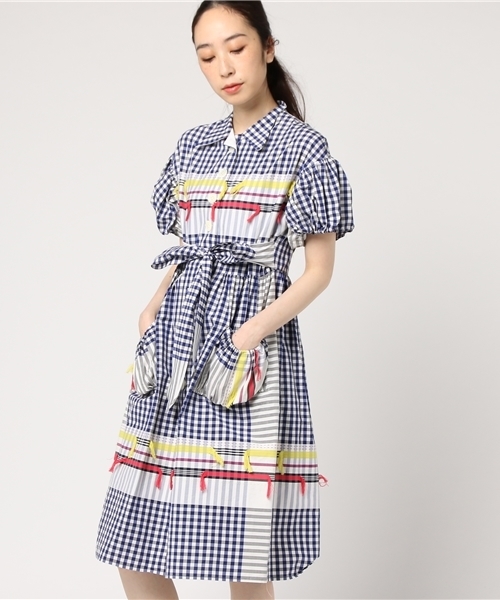 TSUMORI CHISATO（ツモリチサト）の「ﾊﾊﾞﾅﾁｪｯｸ（ワンピース・レディース・ライトパープル/ブラック・02）」の13枚目の写真