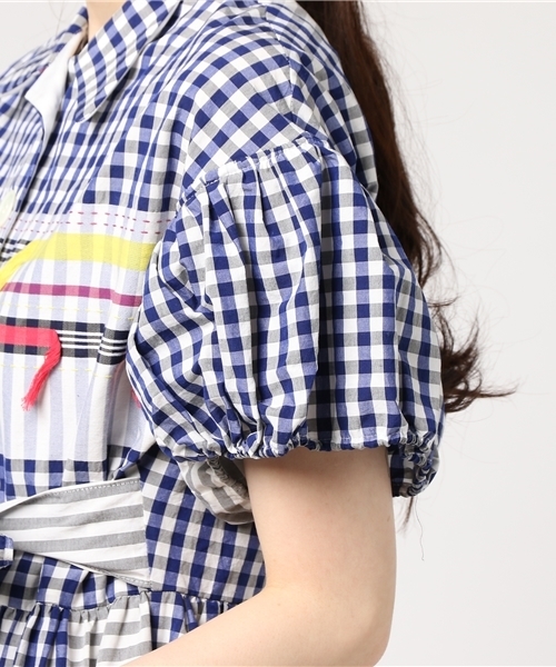 TSUMORI CHISATO（ツモリチサト）の「ﾊﾊﾞﾅﾁｪｯｸ（ワンピース・レディース・ライトパープル/ブラック・02）」の8枚目の写真