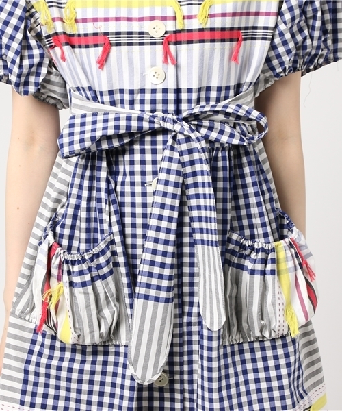 TSUMORI CHISATO（ツモリチサト）の「ﾊﾊﾞﾅﾁｪｯｸ（ワンピース・レディース・ライトパープル/ブラック・02）」の11枚目の写真